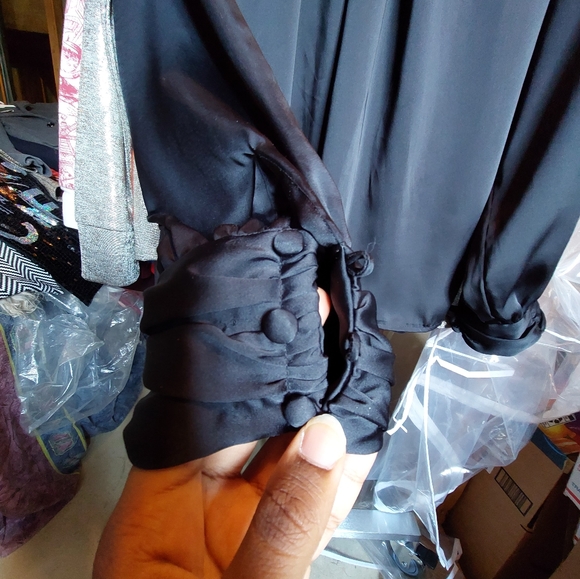 Satin Blouse With A Cowl Neck - Picture 2 of 3